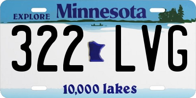 MN license plate 322LVG