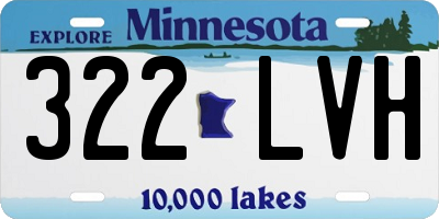 MN license plate 322LVH
