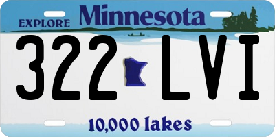 MN license plate 322LVI