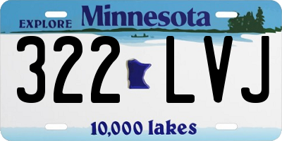 MN license plate 322LVJ