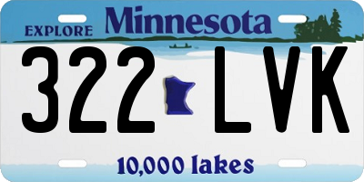 MN license plate 322LVK