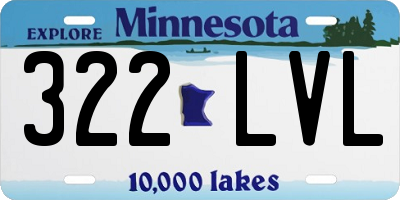 MN license plate 322LVL