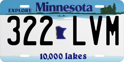 MN license plate 322LVM