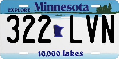 MN license plate 322LVN