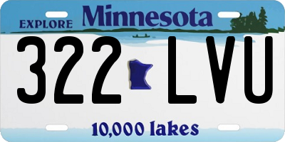 MN license plate 322LVU