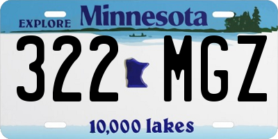 MN license plate 322MGZ