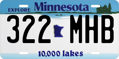 MN license plate 322MHB