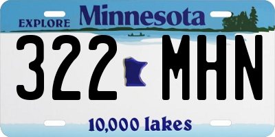 MN license plate 322MHN