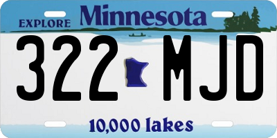 MN license plate 322MJD