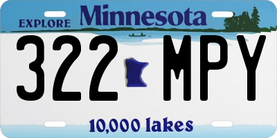MN license plate 322MPY
