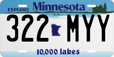 MN license plate 322MYY