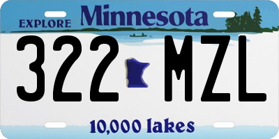 MN license plate 322MZL