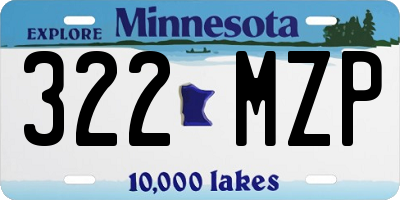 MN license plate 322MZP