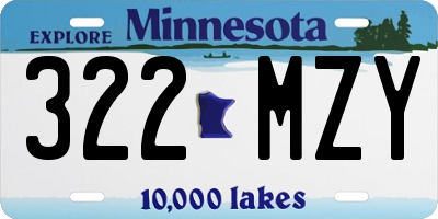 MN license plate 322MZY