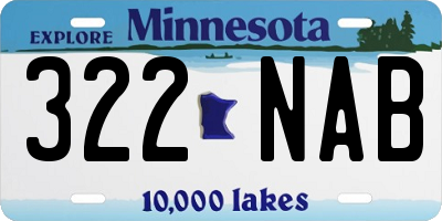MN license plate 322NAB