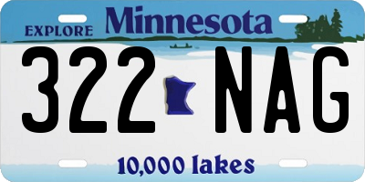 MN license plate 322NAG