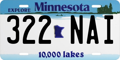 MN license plate 322NAI