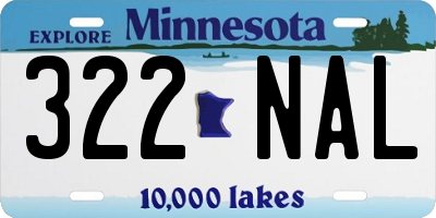 MN license plate 322NAL