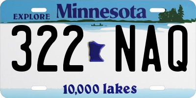 MN license plate 322NAQ