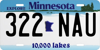 MN license plate 322NAU
