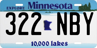 MN license plate 322NBY