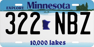 MN license plate 322NBZ