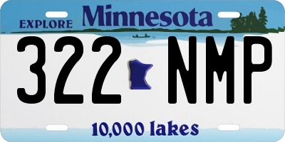 MN license plate 322NMP