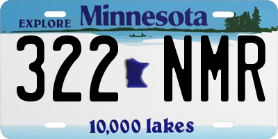 MN license plate 322NMR