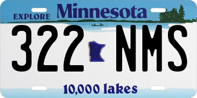 MN license plate 322NMS