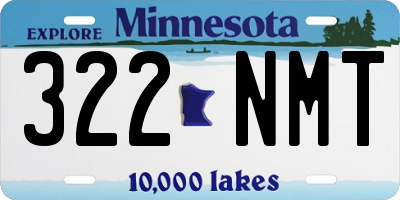 MN license plate 322NMT