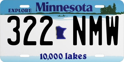 MN license plate 322NMW