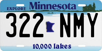 MN license plate 322NMY