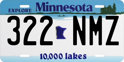 MN license plate 322NMZ