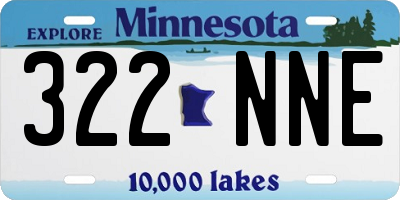 MN license plate 322NNE