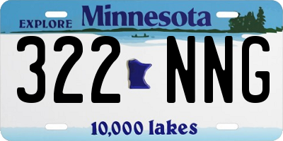 MN license plate 322NNG