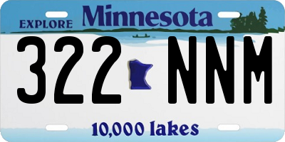 MN license plate 322NNM