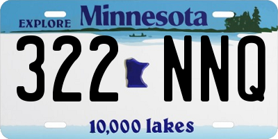 MN license plate 322NNQ