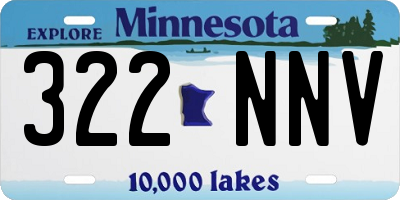 MN license plate 322NNV