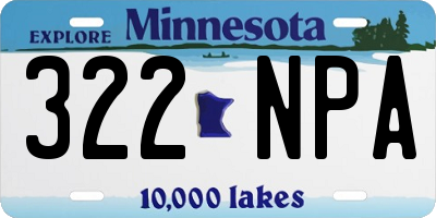 MN license plate 322NPA