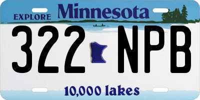 MN license plate 322NPB