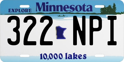 MN license plate 322NPI