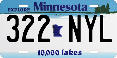 MN license plate 322NYL