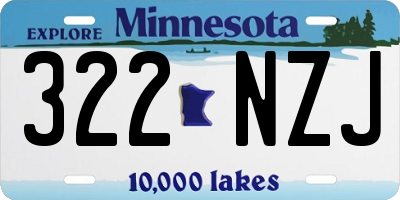 MN license plate 322NZJ