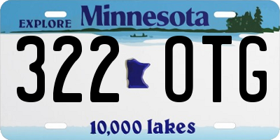 MN license plate 322OTG