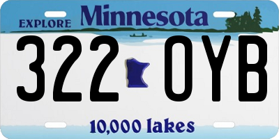 MN license plate 322OYB