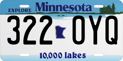 MN license plate 322OYQ