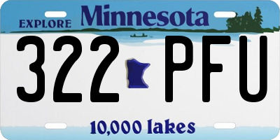 MN license plate 322PFU