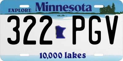 MN license plate 322PGV