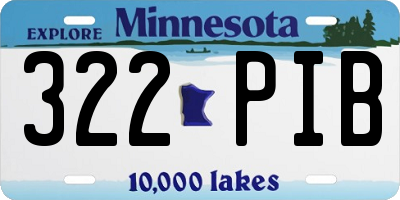 MN license plate 322PIB