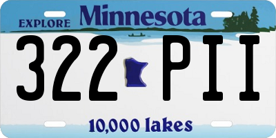 MN license plate 322PII